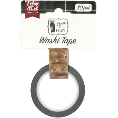 Echo Park Warm & Cozy Washi Tape - Winter Woodgrain